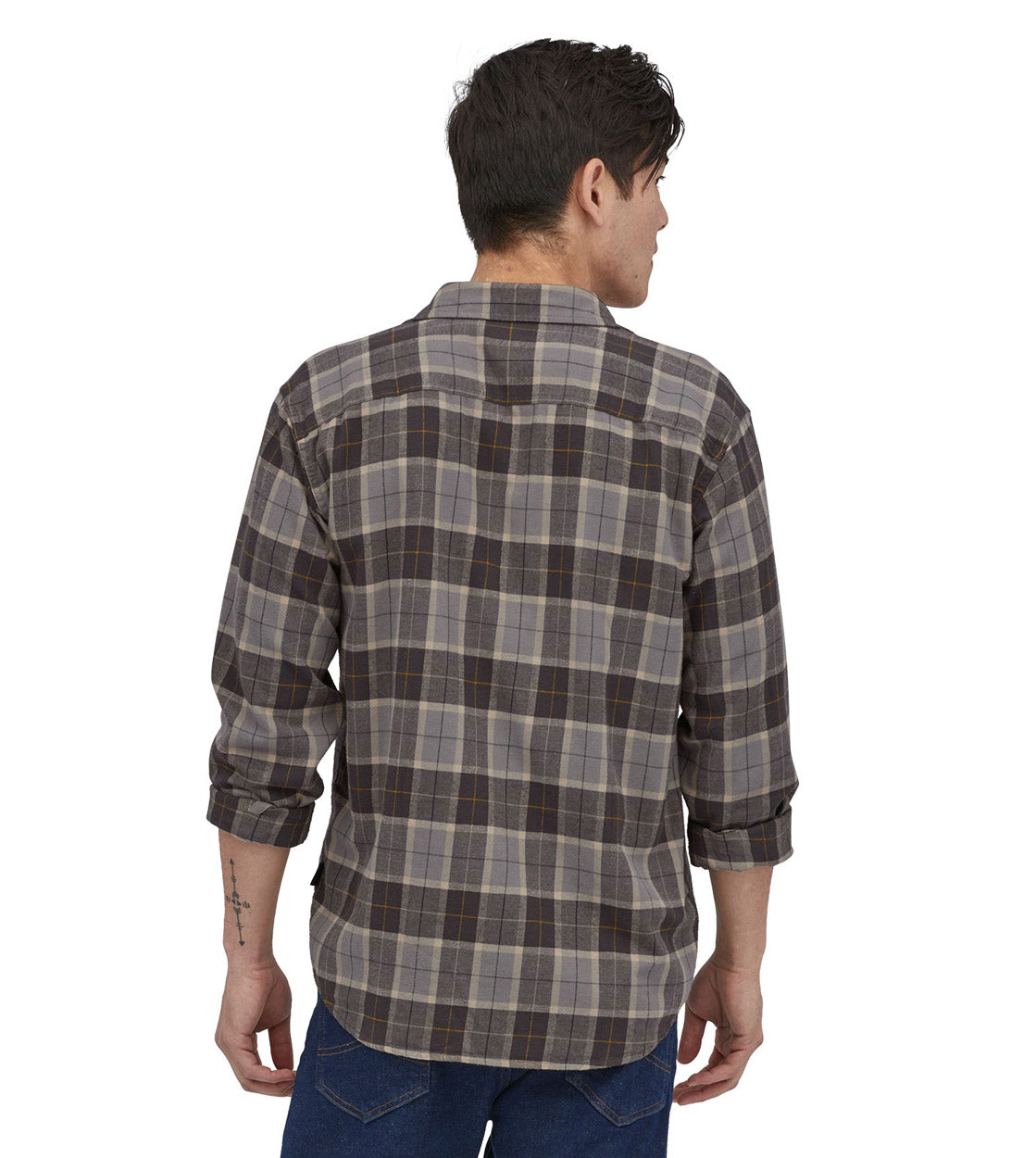 Patagonia Shirt Fjord Flannel beige beach plaid/forge grey