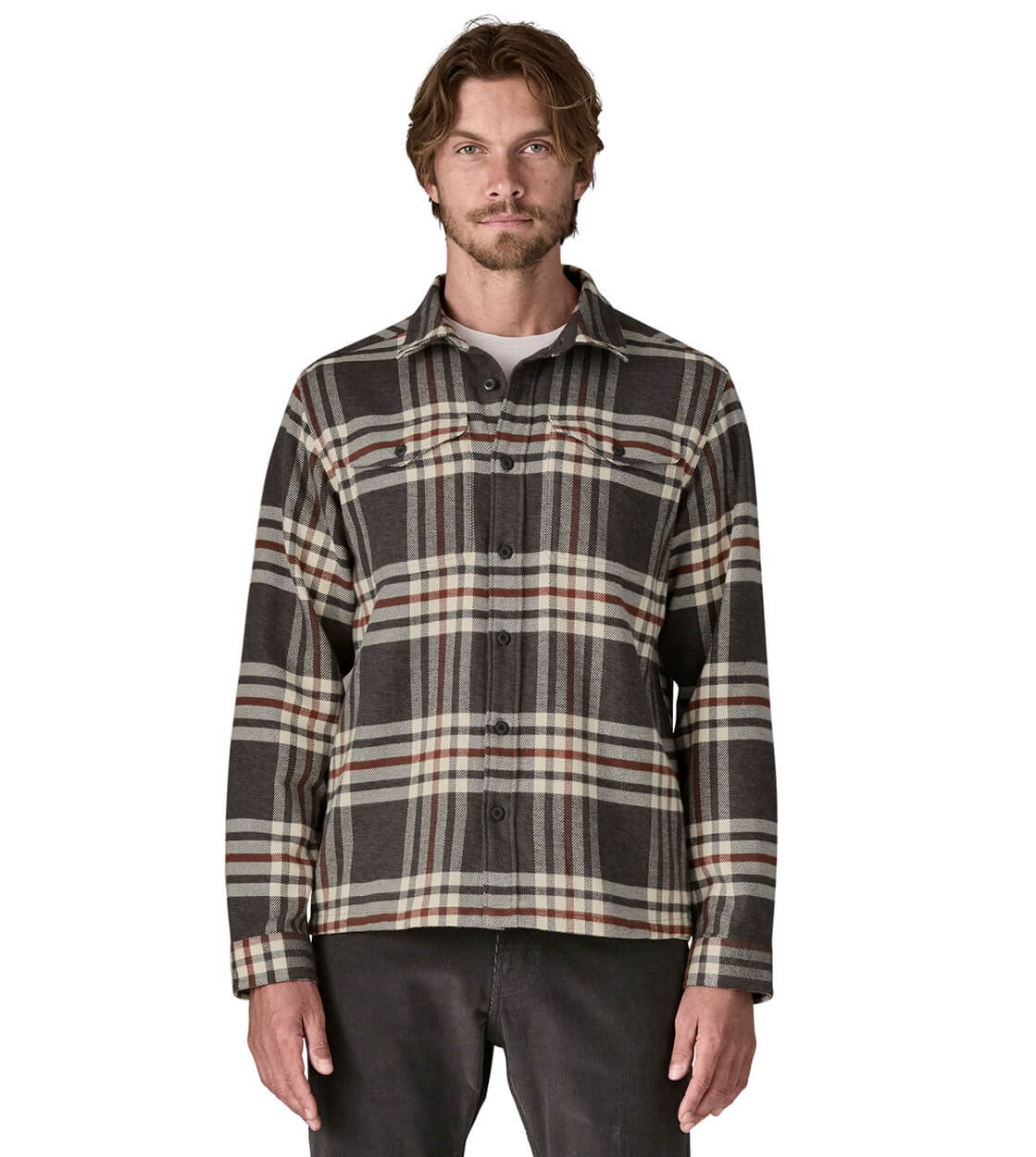 Patagonia Shirt Fjord Flannel black catch ink