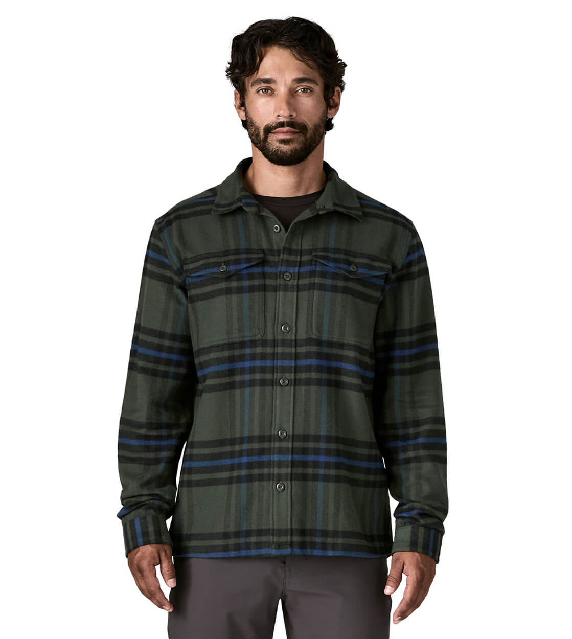 Patagonia Shirt Fjord Flannel green catch old growth