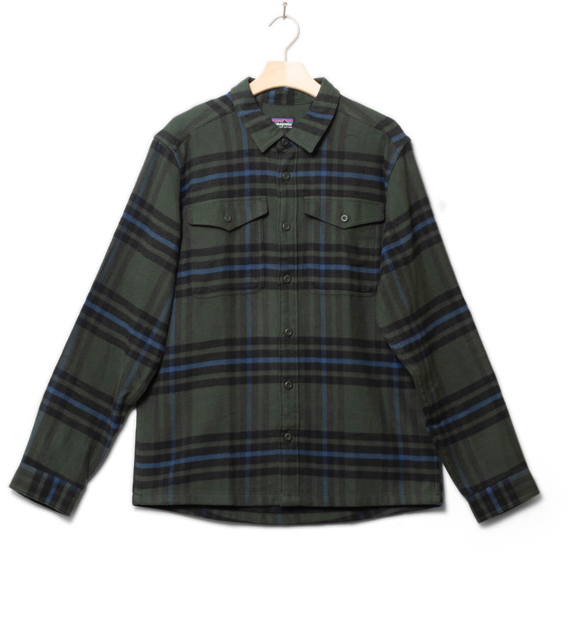 Patagonia Shirt Fjord Flannel green catch old growth