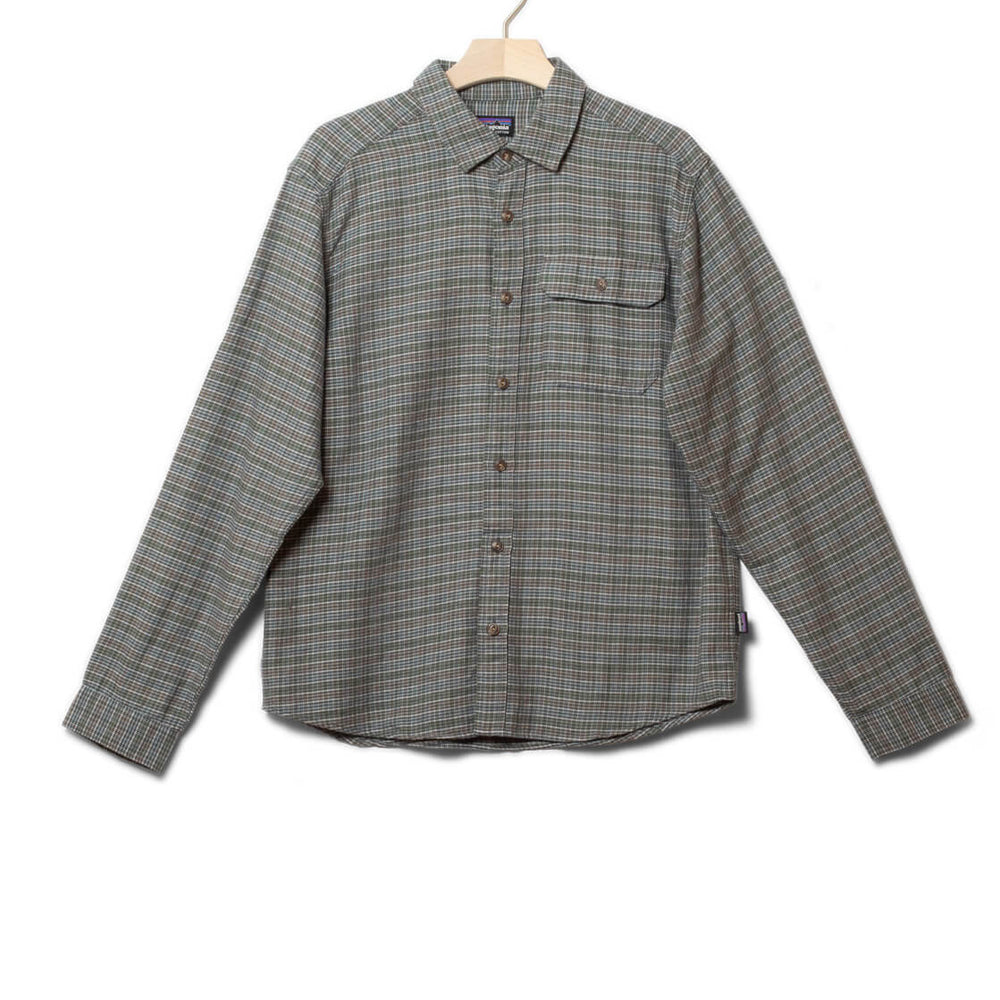 Patagonia Shirt Fjord Flannel multi tracks termal blue