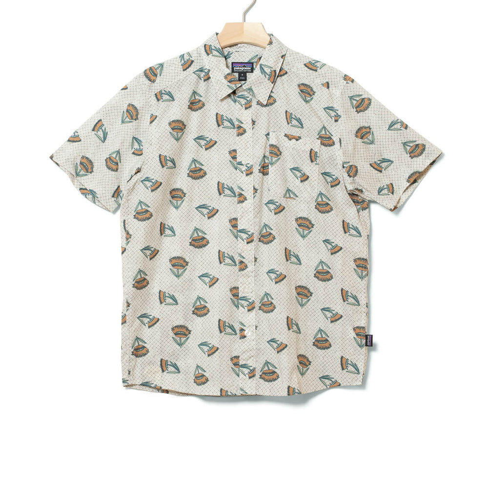 Patagonia Shirt SS Go To beige summer plant wool white