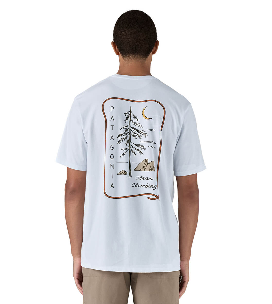 Patagonia T-Shirt 73 Clean Climb Roots white