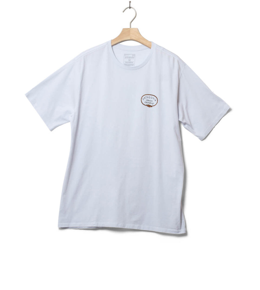 Patagonia T-Shirt 73 Clean Climb Roots white