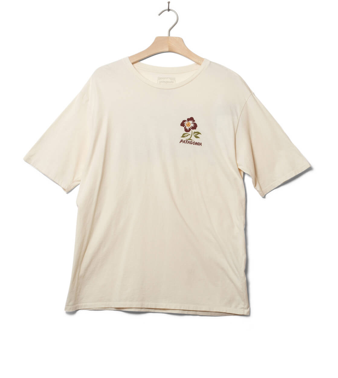 Patagonia T-Shirt Balance Organic beige undyed natural/peace seeds