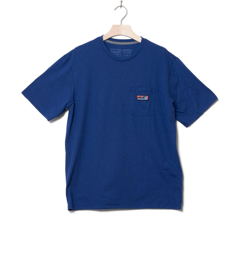Patagonia T-Shirt Boardshort Label blue superior