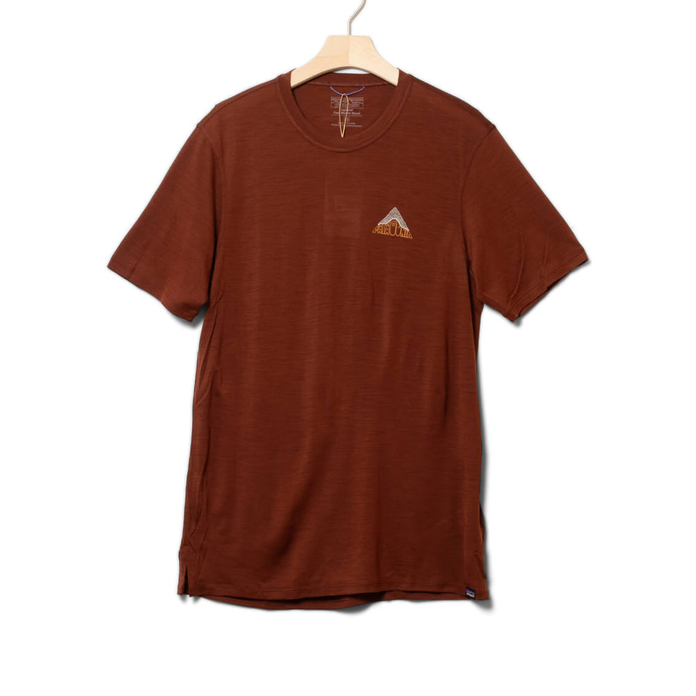 Patagonia T-Shirt Cap Cool Graphic Merino red dried vanilla driftways