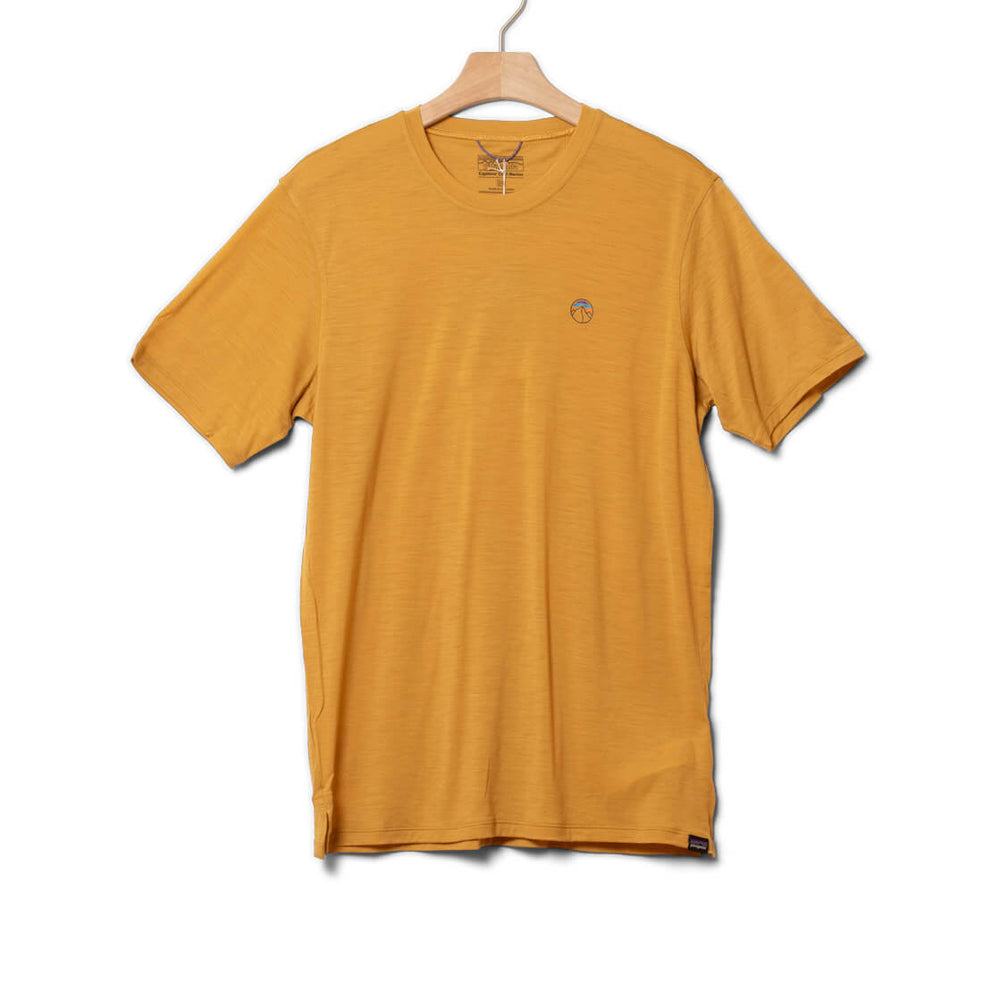 Patagonia T-Shirt Cap Cool Graphic Merino yellow pufferfish gold