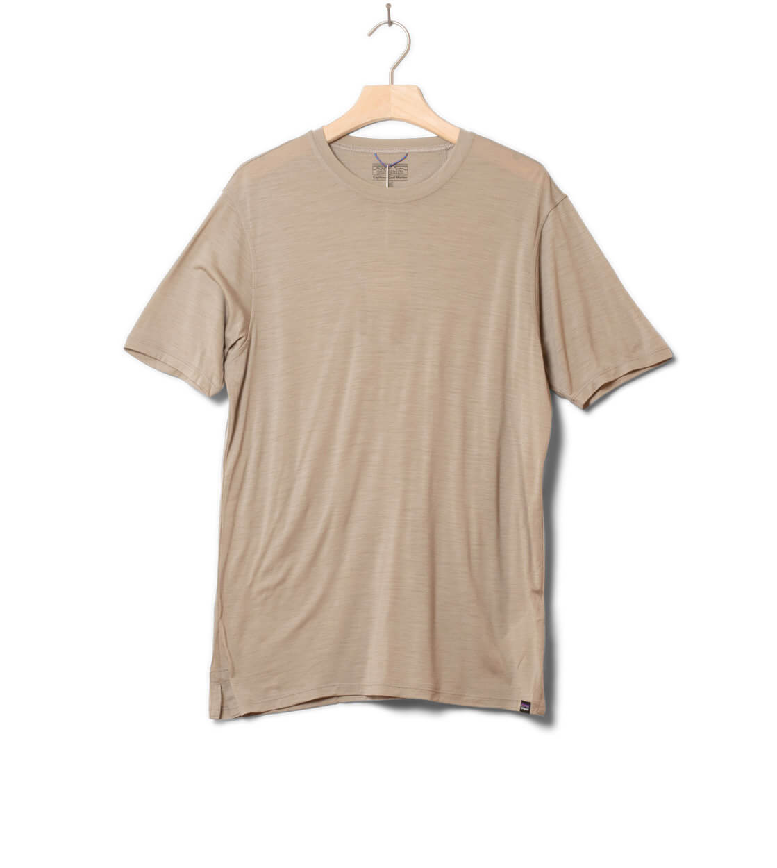 Patagonia T-Shirt Cap Cool Merino brown seabird grey