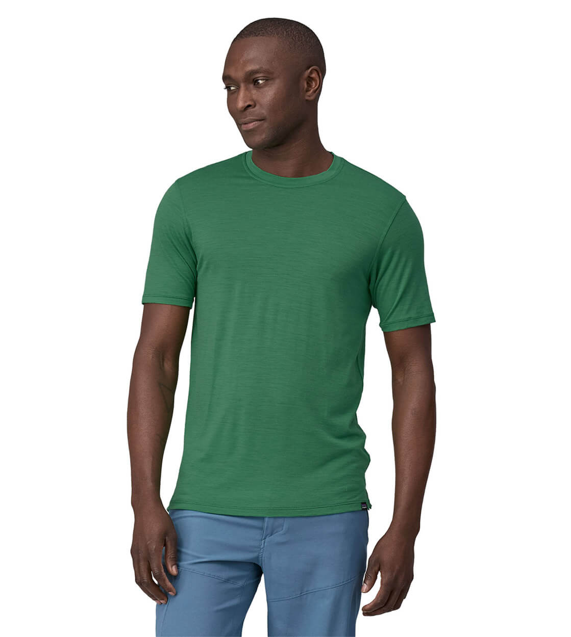 Patagonia T-Shirt Cap Cool Merino green gather
