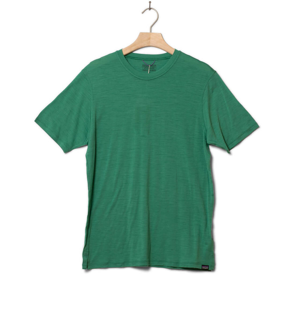Patagonia T-Shirt Cap Cool Merino green gather