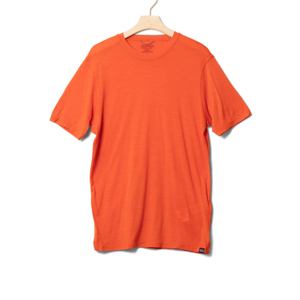 Patagonia T-Shirt Cap Cool Merino red pollinator orange