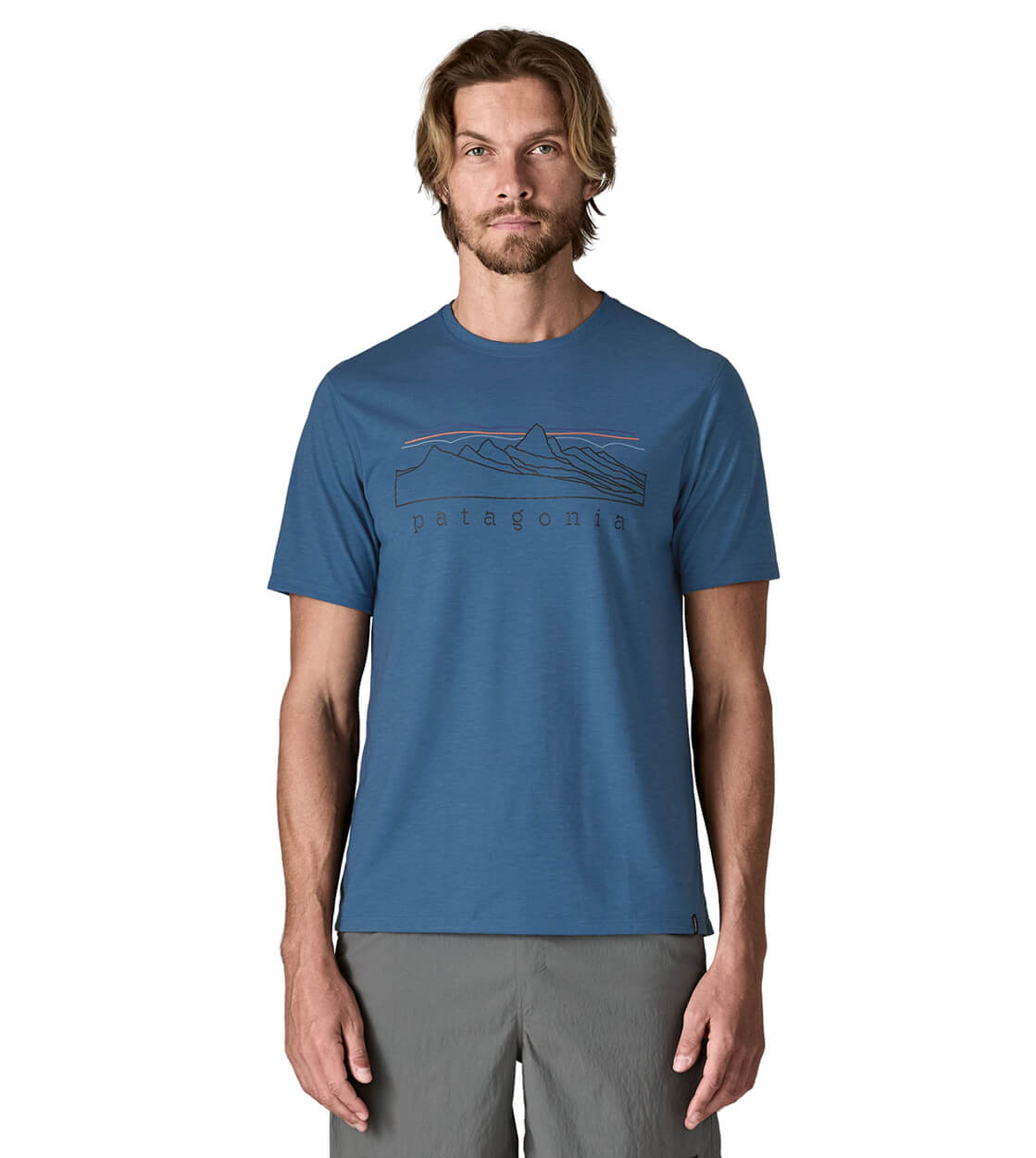 Patagonia T-Shirt Cap Cool Trail Stratapeaks blue aquatic