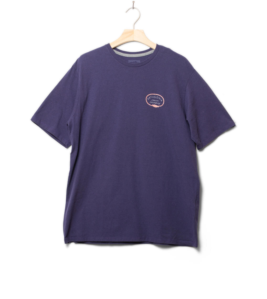 Patagonia T-Shirt Clean Climb Roots Responsibili purple plummet