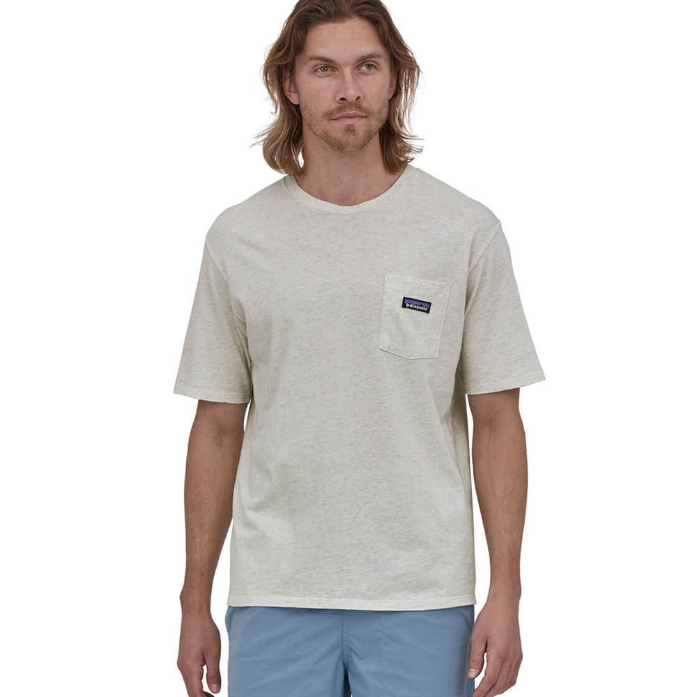 Patagonia T-Shirt Daily Pocket beige birch white