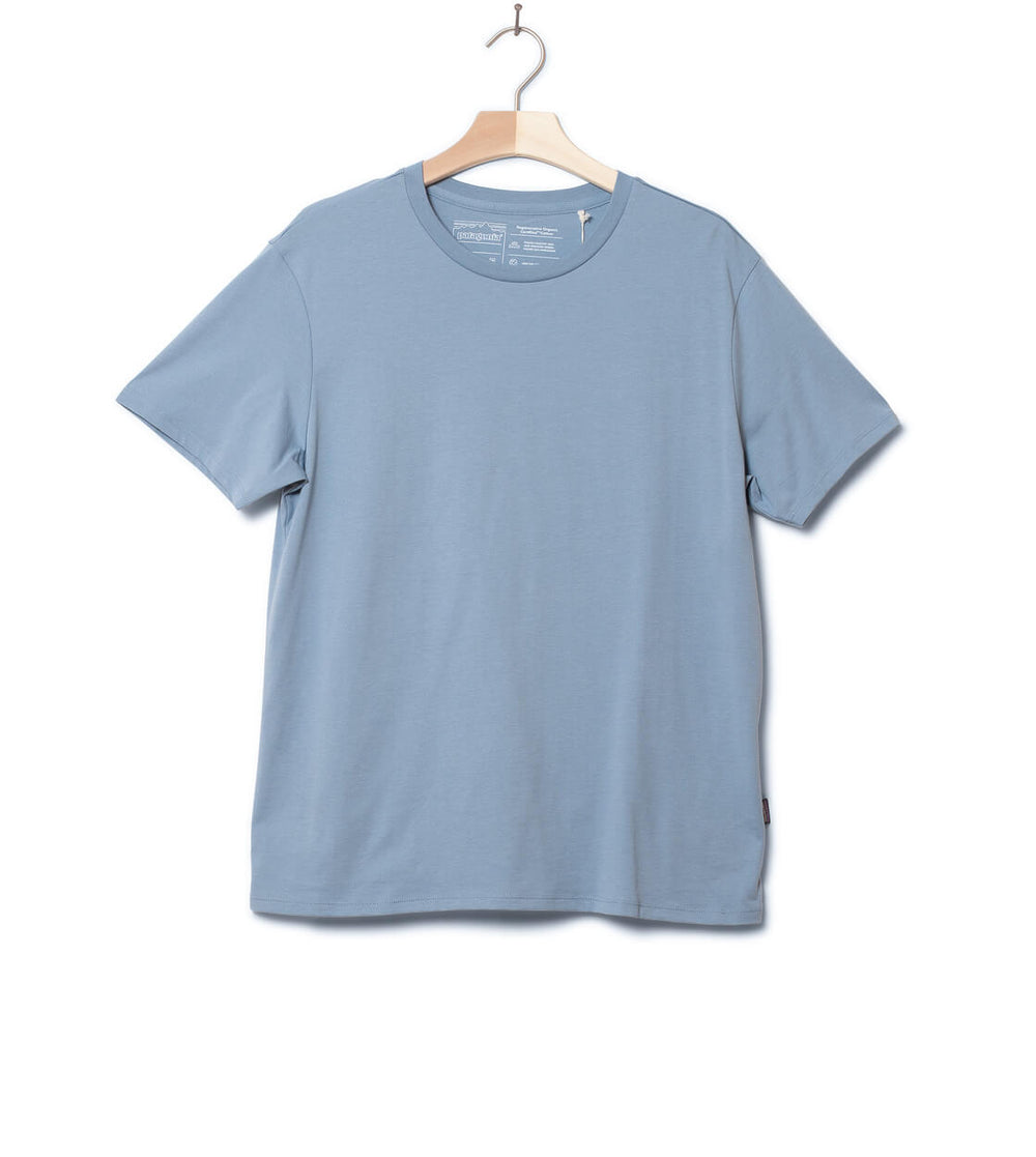 Patagonia T-Shirt Daily Regenerative blue light plume grey