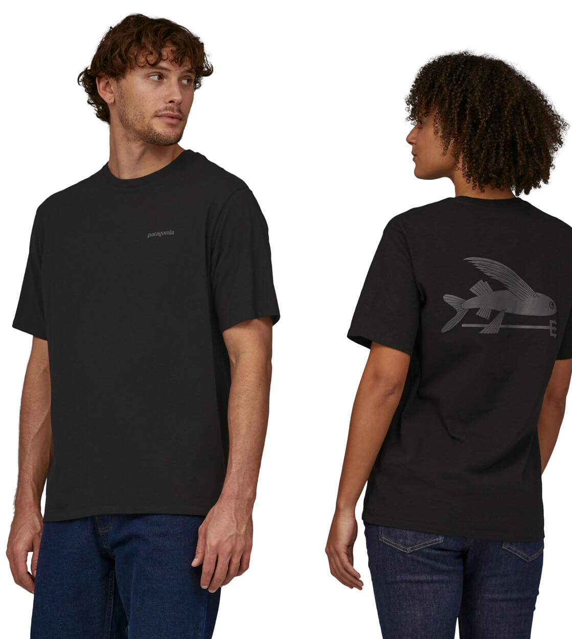 Patagonia T-Shirt Flying Fish II black ink