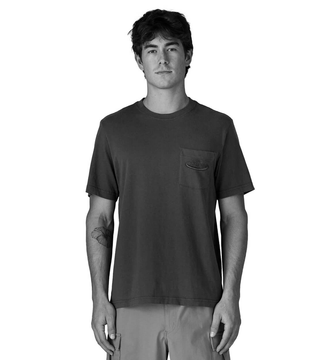 Patagonia T-Shirt MW 95 Oval Logo Pocket beige undyed natural