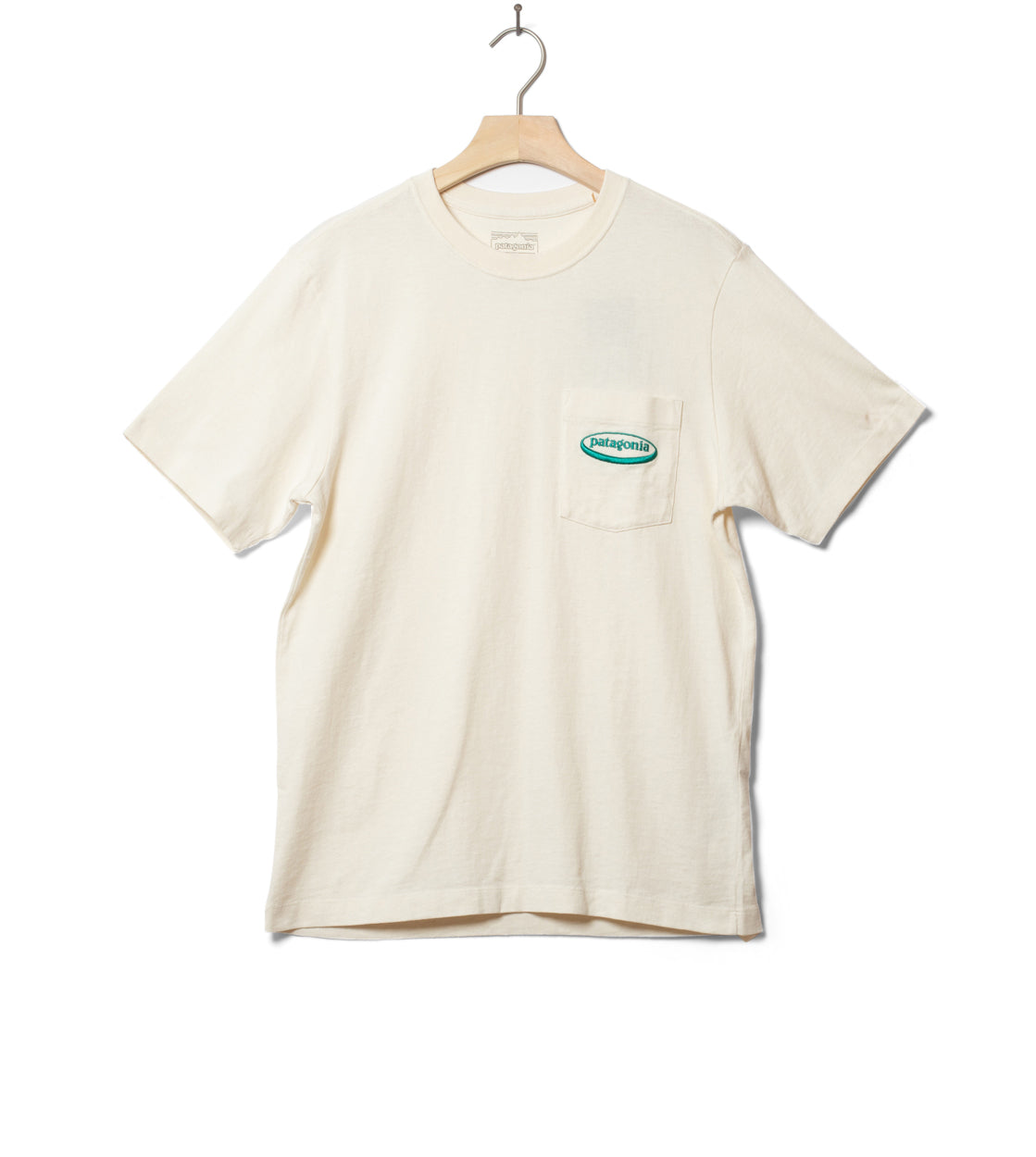 Patagonia T-Shirt MW 95 Oval Logo Pocket beige undyed natural