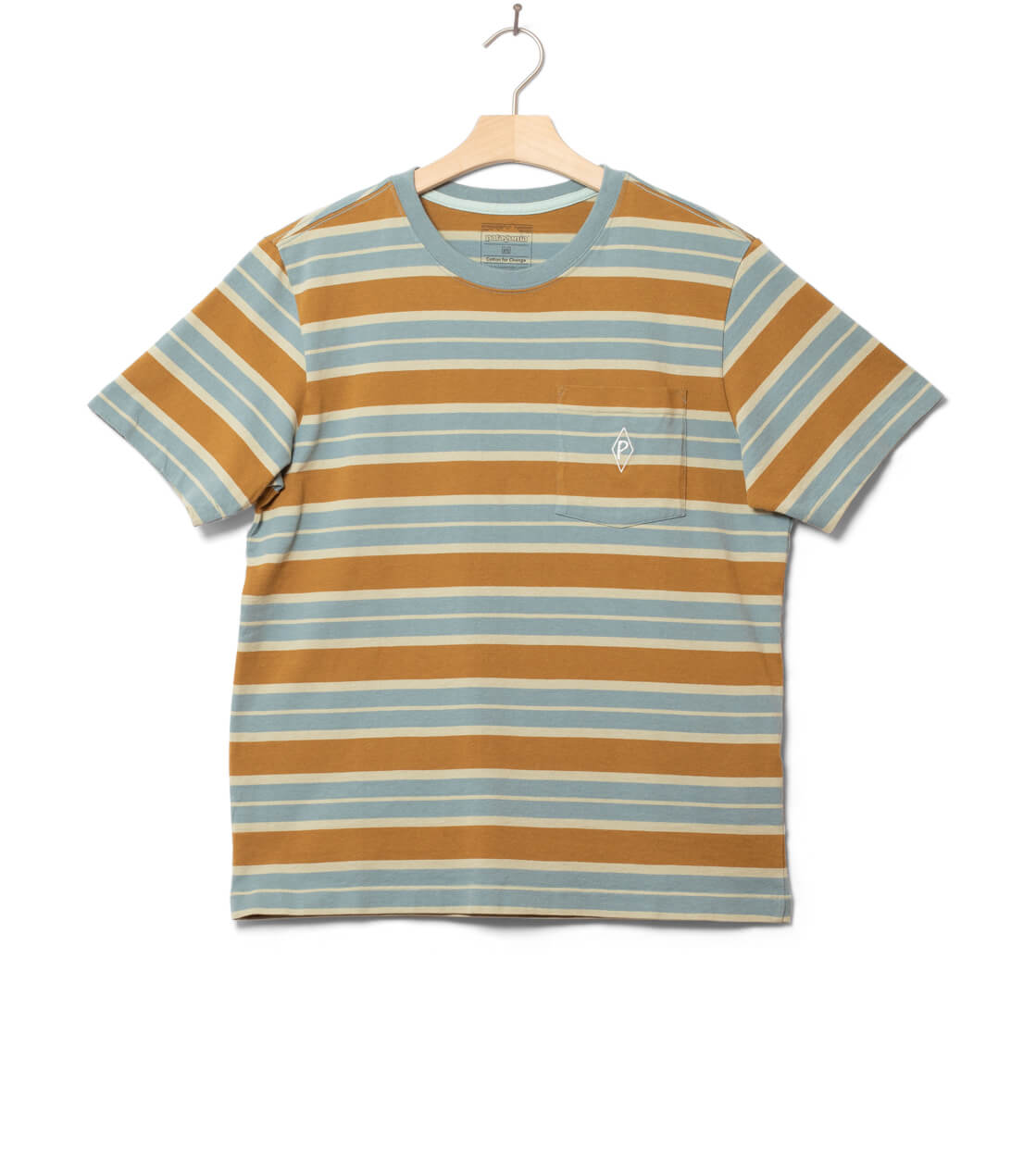 Patagonia T-Shirt MW Water People Mark Pocket blue big wall blue sage