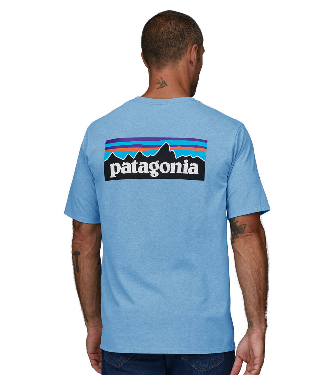 Patagonia T-Shirt P-6 Logo blue lago