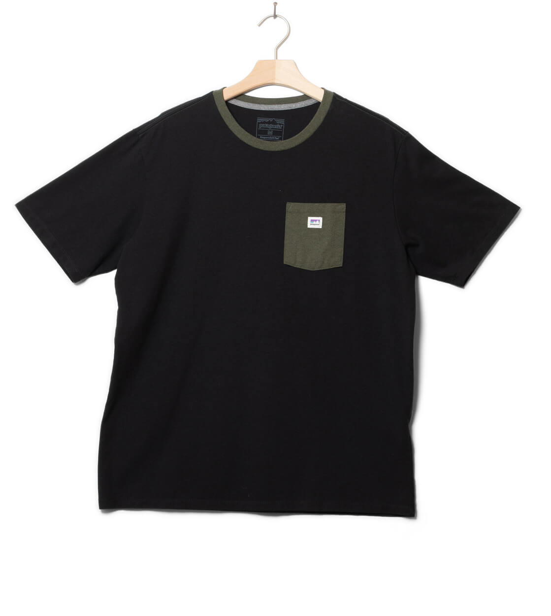 Patagonia T-Shirt Shop Sticker Pocket Responsibili-Tee black/basin
