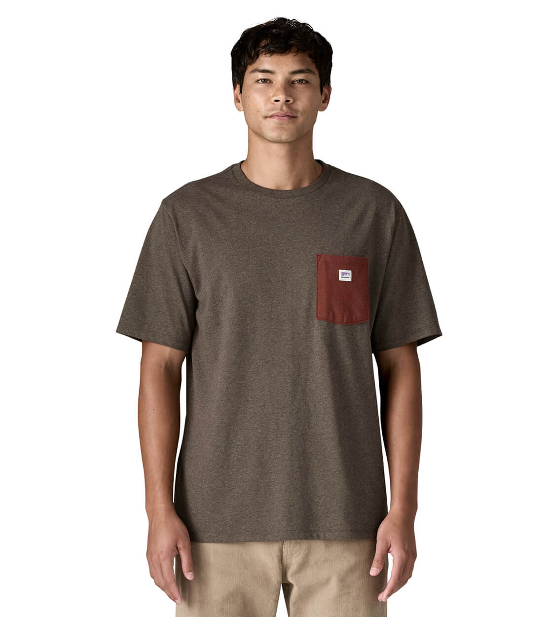 Patagonia T-Shirt Shop Sticker Pocket Responsibili-Tee brown marlow