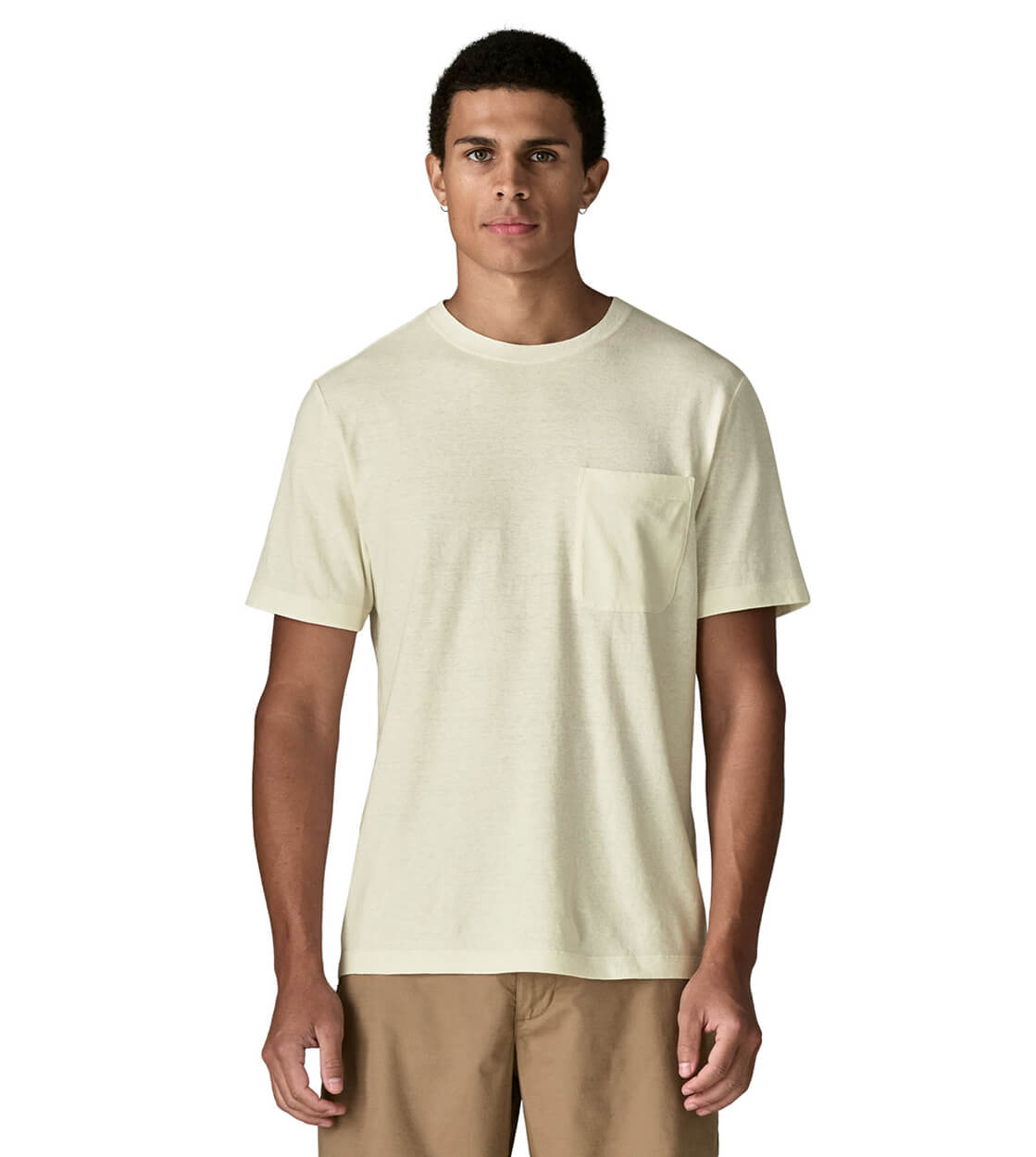 Patagonia T-Shirt Trail Harbor Pocket white birch