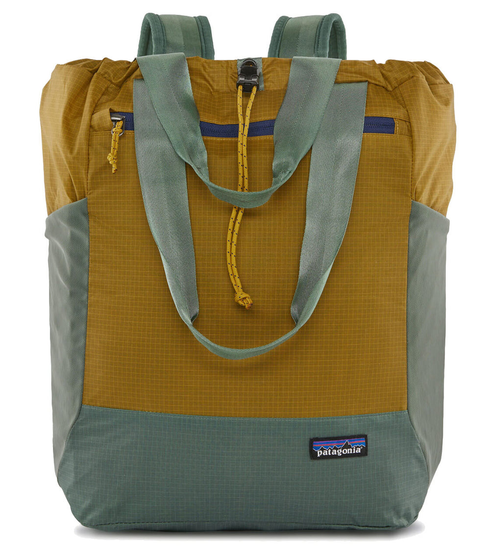 Patagonia Tote Ultralight Black Hole yellow green hemlock