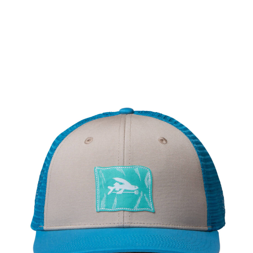 
                      
                        Patagonia Trucker Cap Fly The Flag blue qar tan
                      
                    