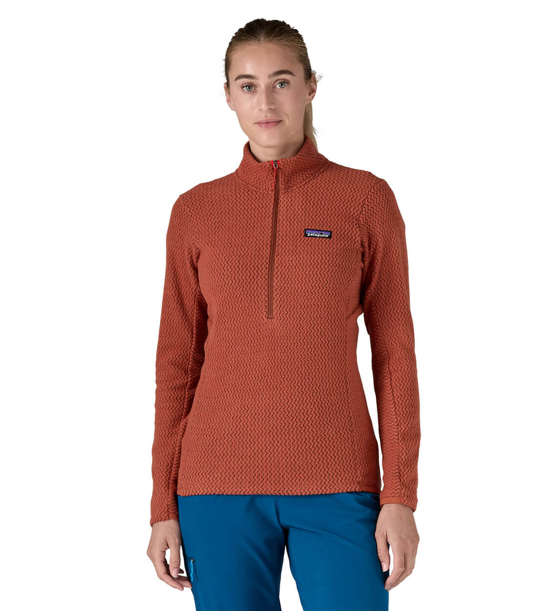 Patagonia W Half Zip R1 Air red burnished