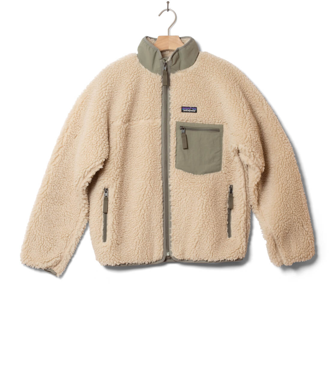 Patagonia W Jacket Classic Retro-X beige dark natural/river rock green