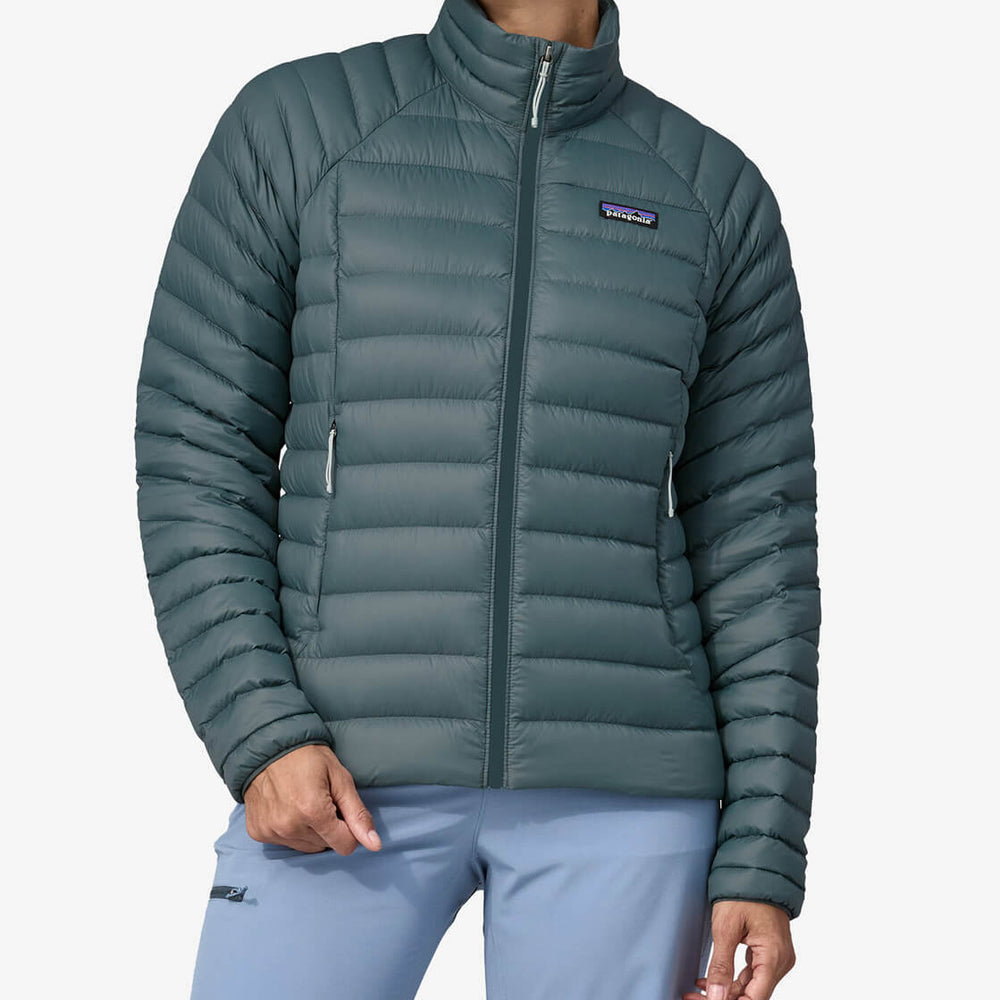 Patagonia W Jacket Down Sweater blue nouveau green
