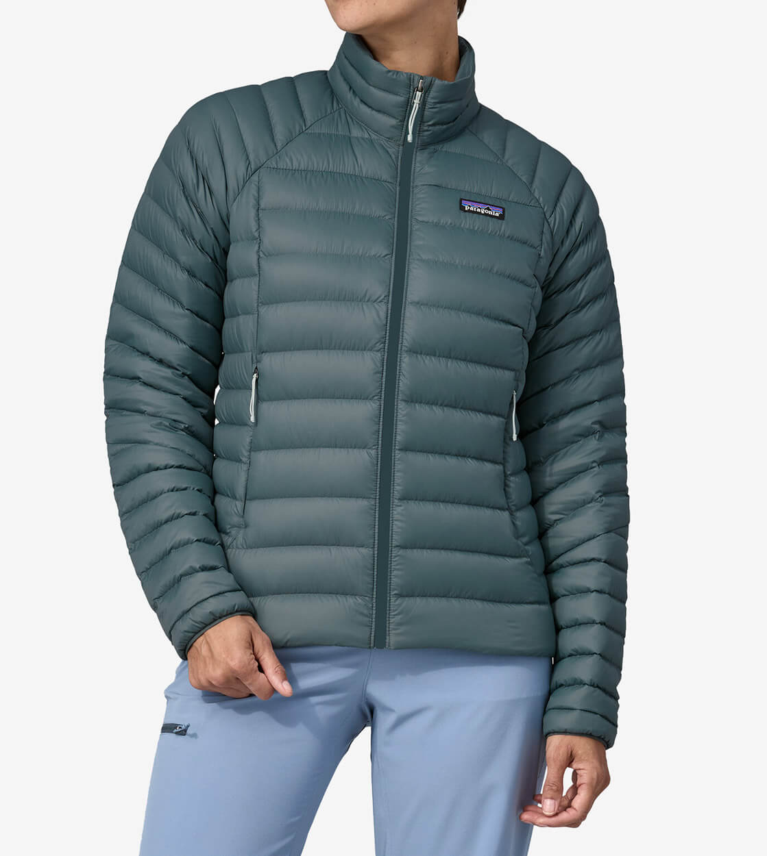 Patagonia W Jacket Down Sweater blue nouveau green