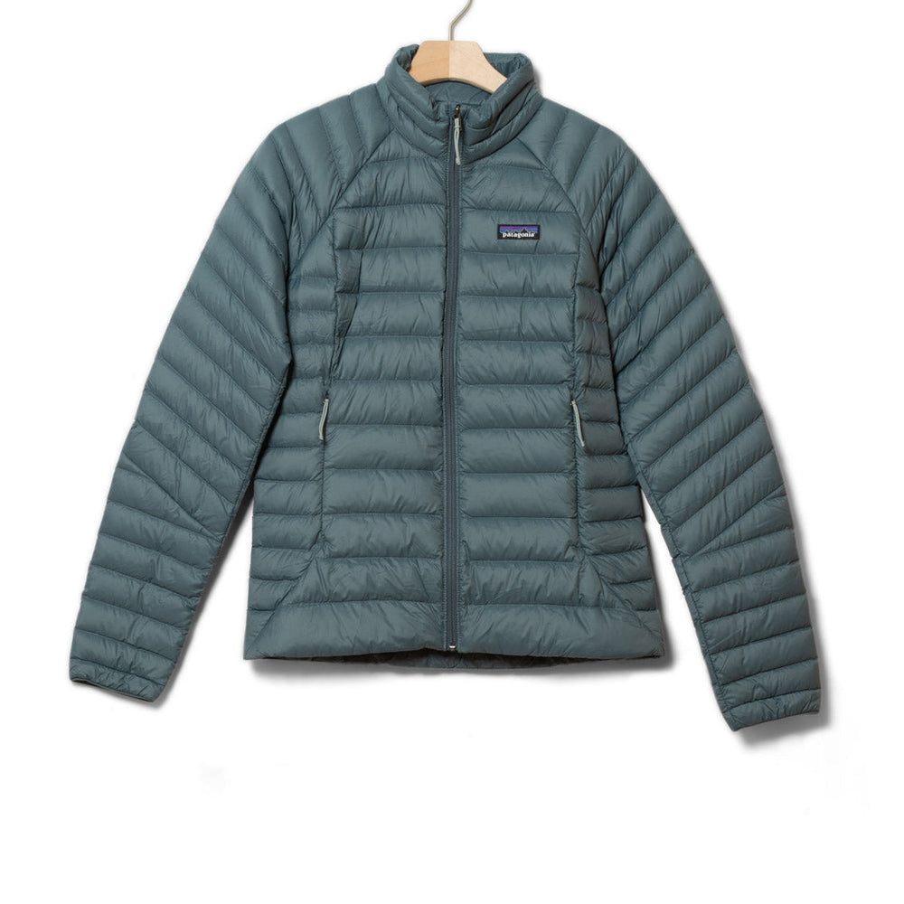 Patagonia W Jacket Down Sweater blue nouveau green