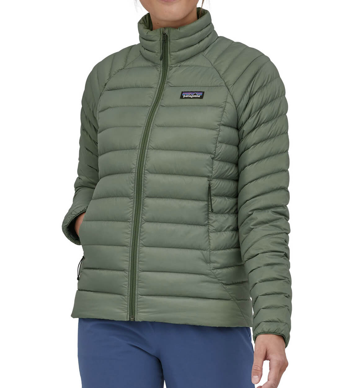 Patagonia W Jacket Down Sweater green hemlock