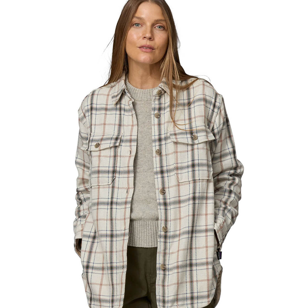 Patagonia W Jacket Fjord Loft beige tree top pumice
