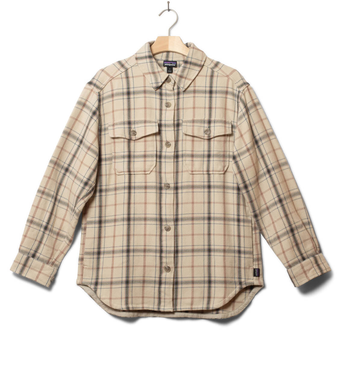 Patagonia W Jacket Fjord Loft beige tree top pumice
