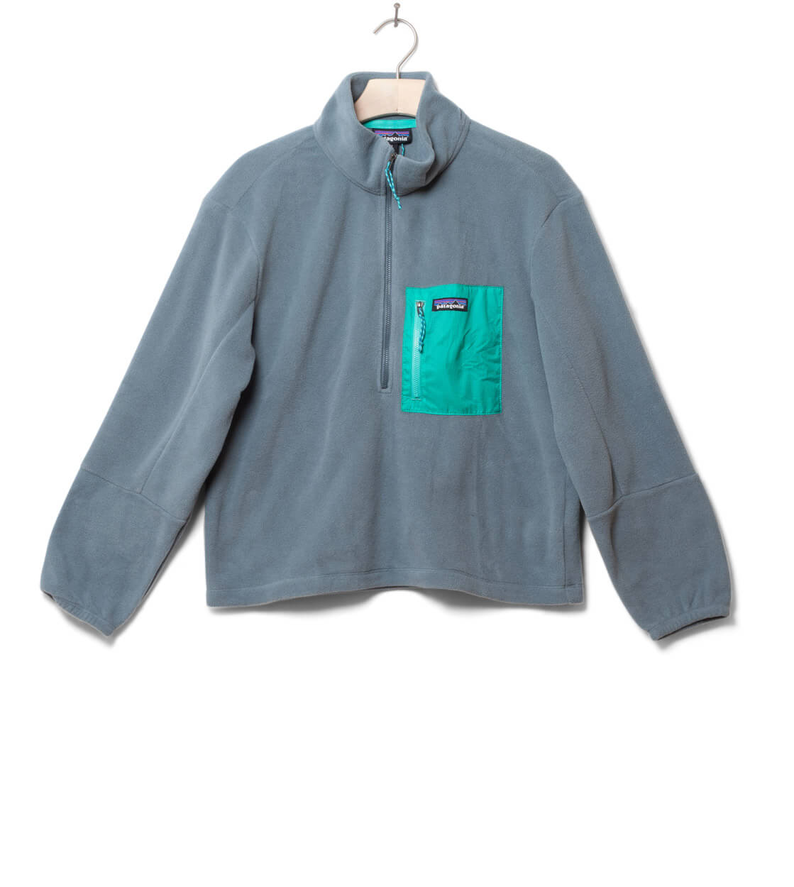 Patagonia W Jacket Microdini Half Zip blue plume grey