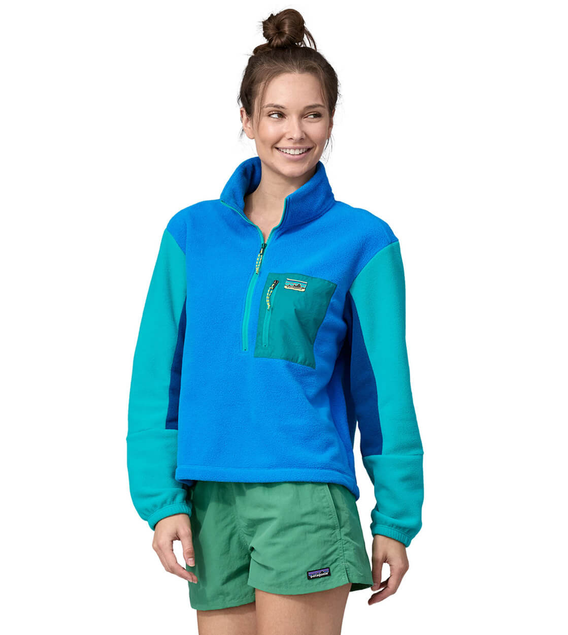 Patagonia W Jacket Microdini Half Zip blue vessel