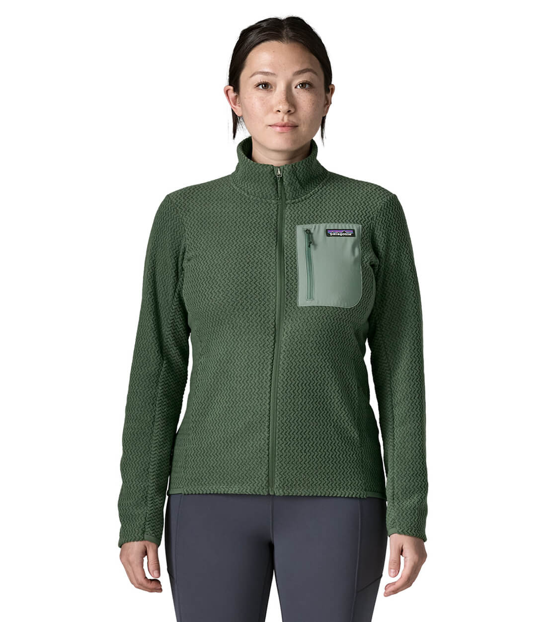 Patagonia W Jacket R1 Air green canopy