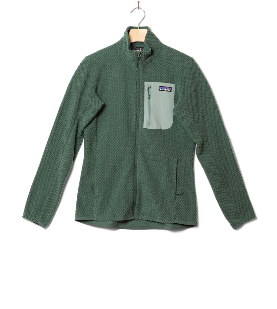 Patagonia W Jacket R1 Air green canopy