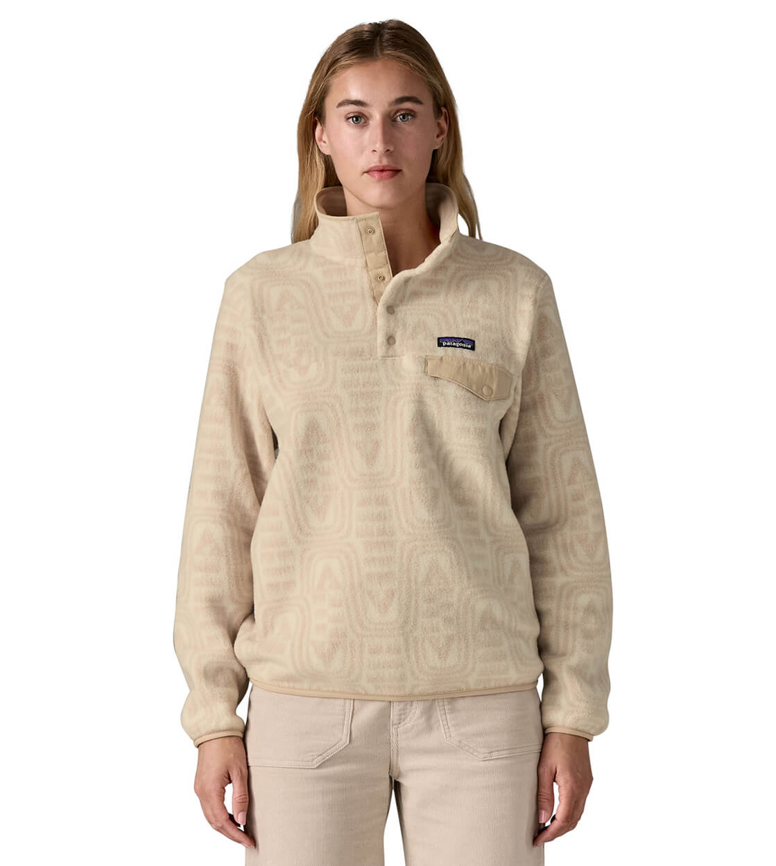 Patagonia W Jacket Synchilla LW Snap-T P/O beige flow dyno white