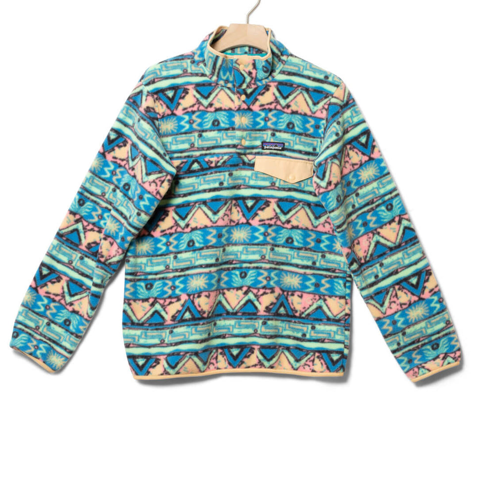 Patagonia W Jacket Synchilla LW Snap-T P/O multi salamander green high hopes geo