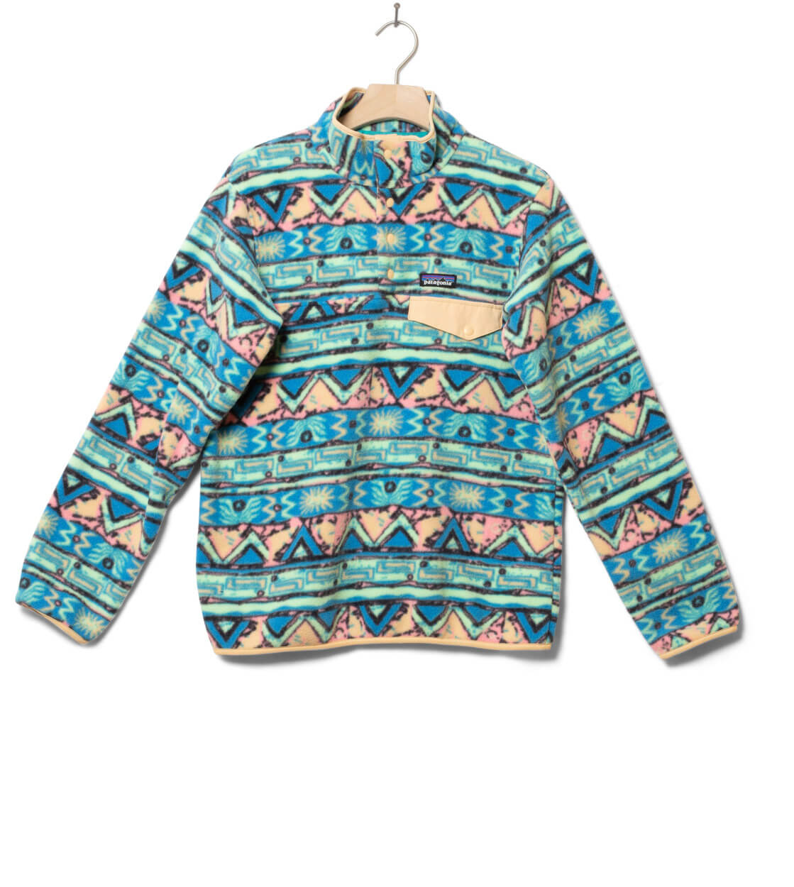 Patagonia W Jacket Synchilla LW Snap-T P/O multi salamander green high hopes geo
