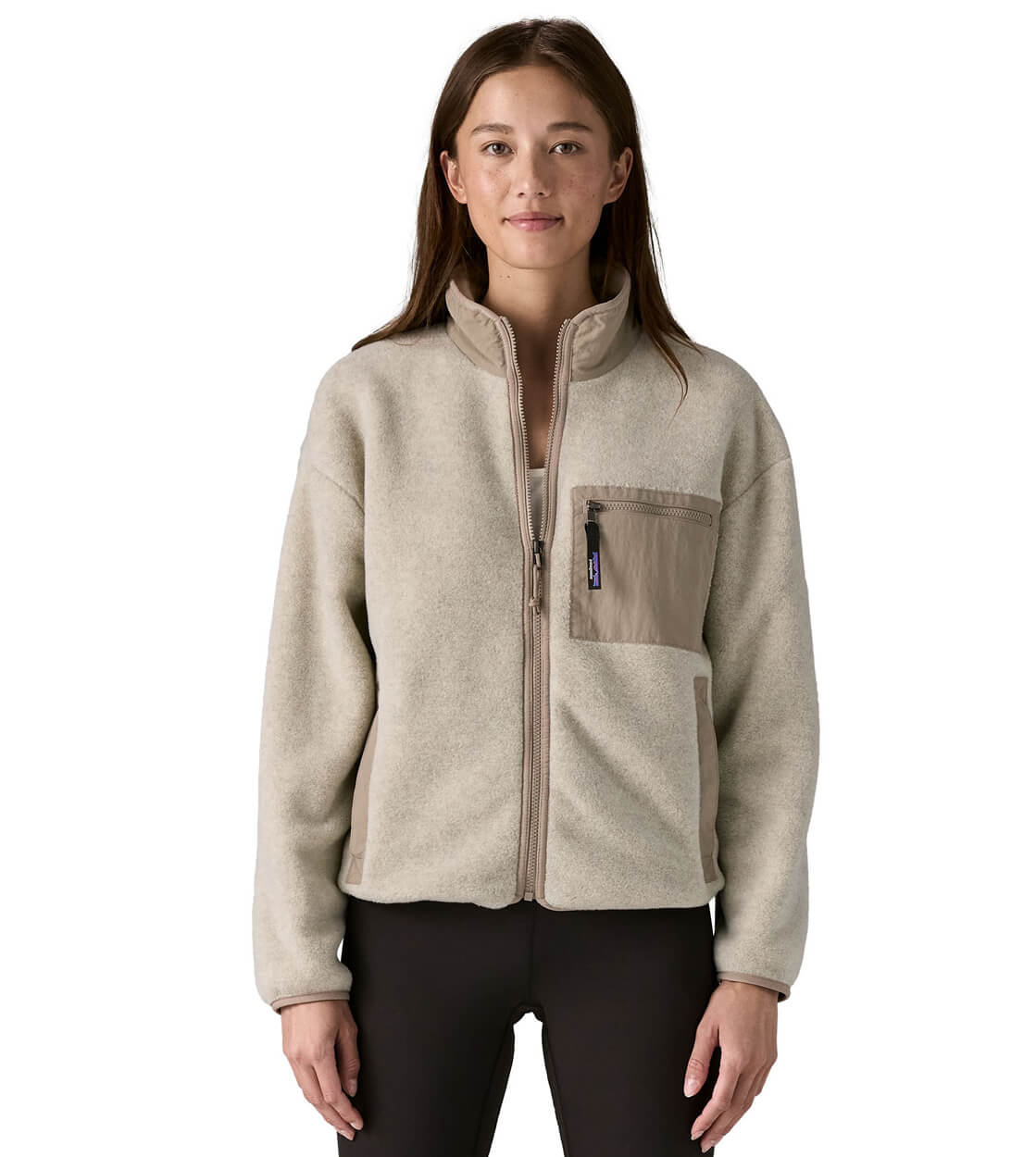 Patagonia W Jacket Synchilla beige oatmeal heather / seabird grey