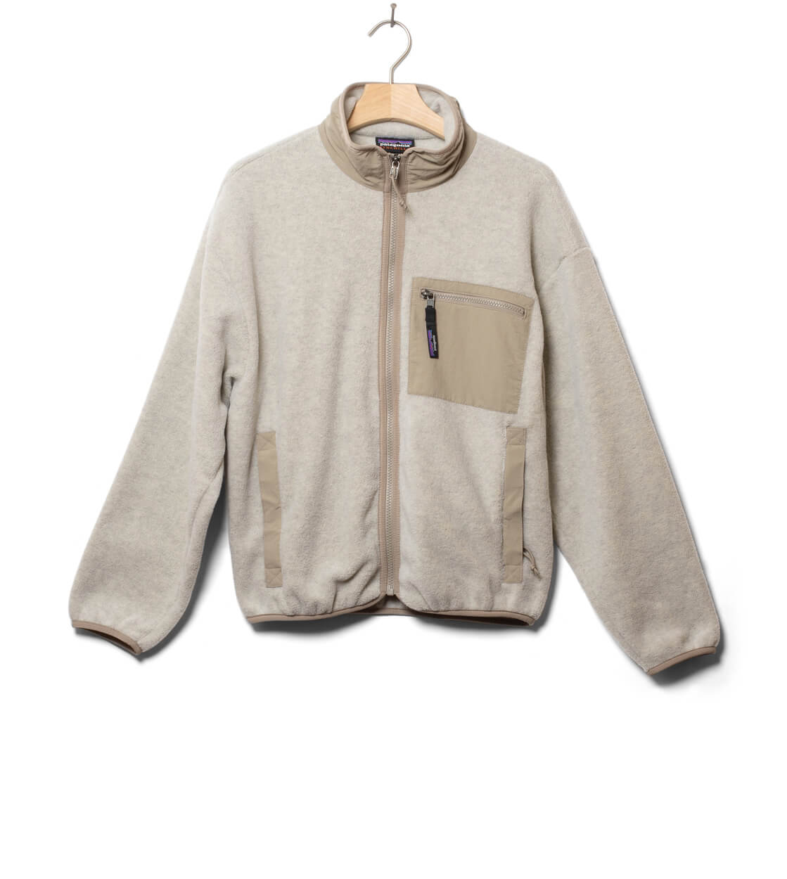 Patagonia W Jacket Synchilla beige oatmeal heather / seabird grey