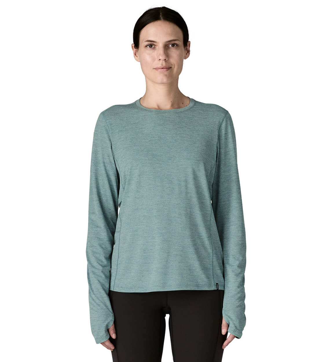 Patagonia W Longsleeve Cap Cool Sun blue nouveau green sage x-dye