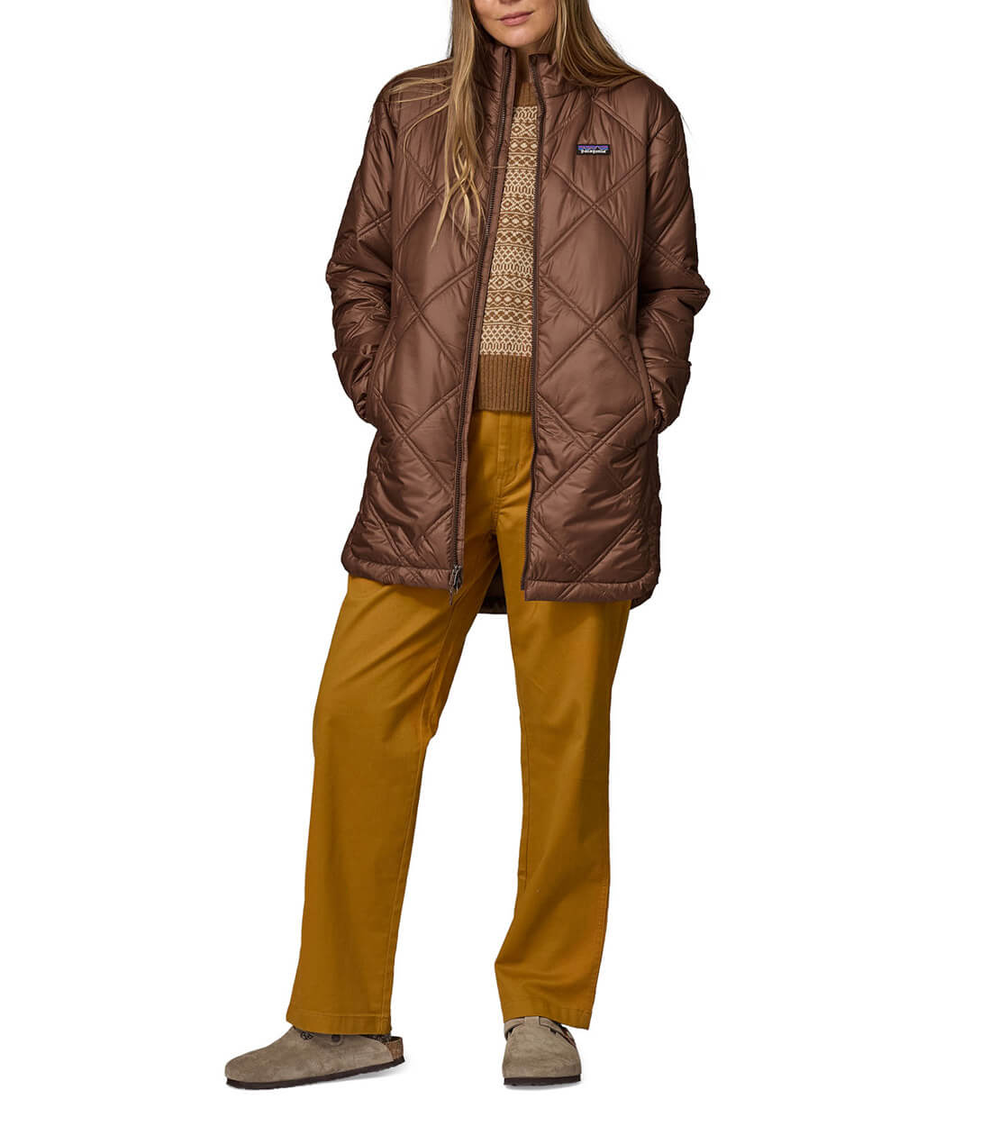 Patagonia W Parka Pine Bank Insulated brown molasses