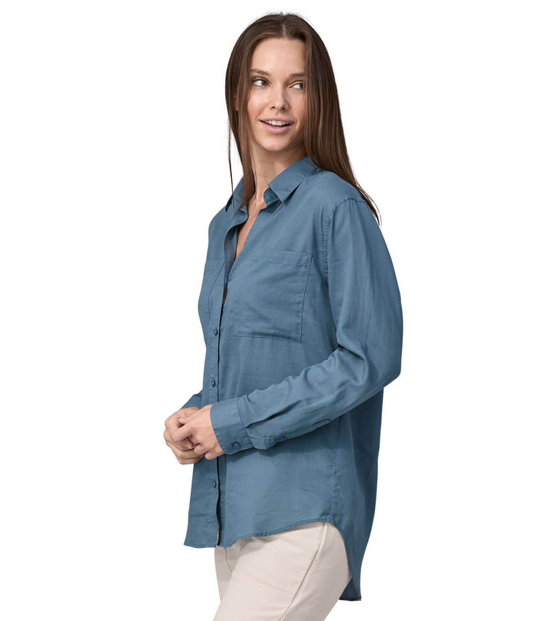 Patagonia W Shirt LW A/C Buttondown blue utility